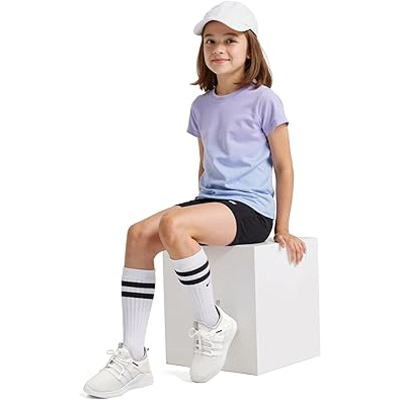 Runside Big Girls Size 1 White Mesh Lace Up Lightweight Breathable Sneaker Shoes