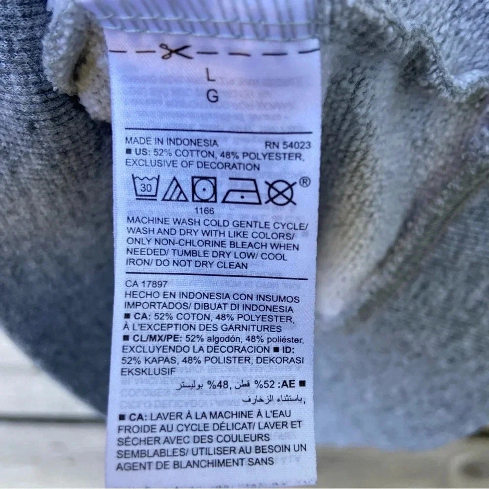 Old Navy Womens Large Heathered Gray Sunday Long Sleeve Crew Neck Sweatshirt
