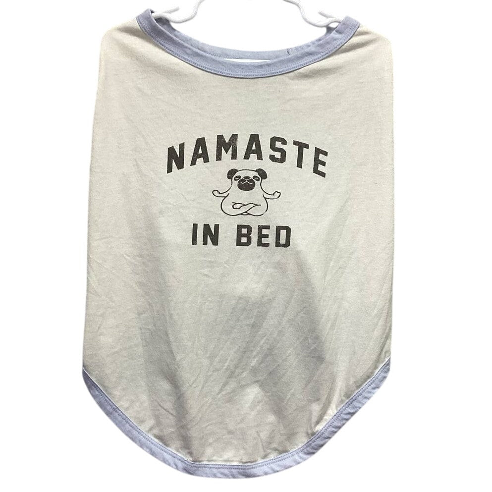 Grayson Pup The Label Large Namaste In Bed Pug Puppy Front Leg Dog Tee Shirt