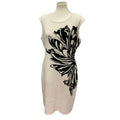 Calvin Klein Large Black Floral Graphic Rayon Blend Sleeveless Sweater Dress