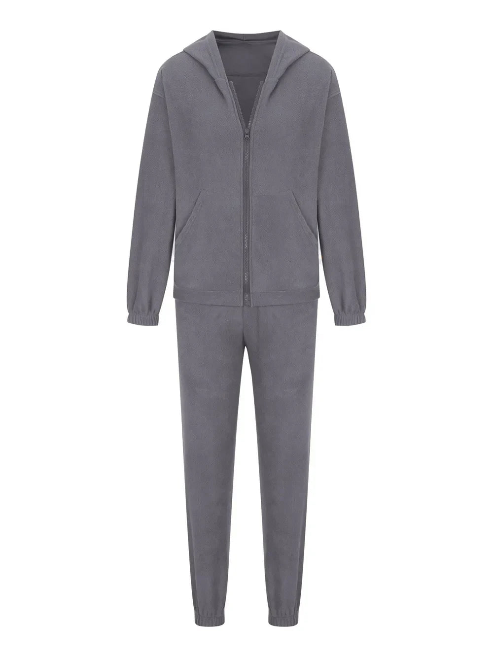 Zip Up Long Sleeve Hoodie and Joggers Set