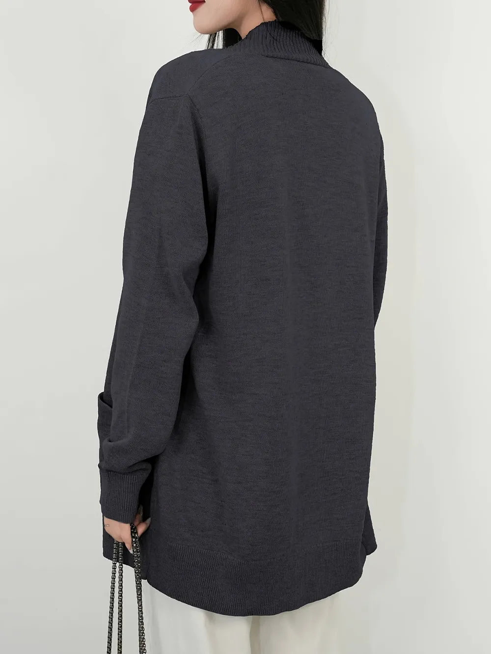 Open Front Long Sleeve Sweater Cardigan