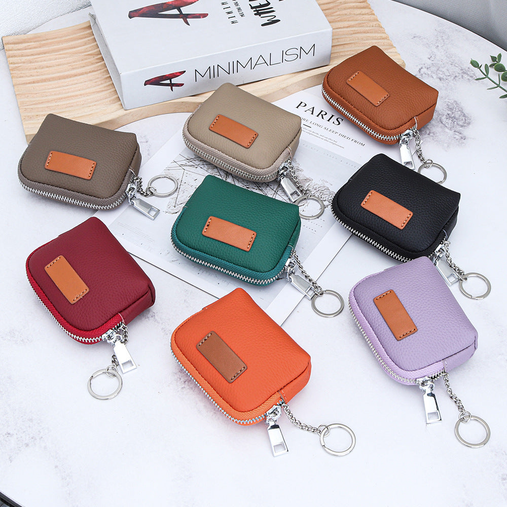 Mini Genuine Leather Wallet for Women – Slim Compact Bifold Card Holder