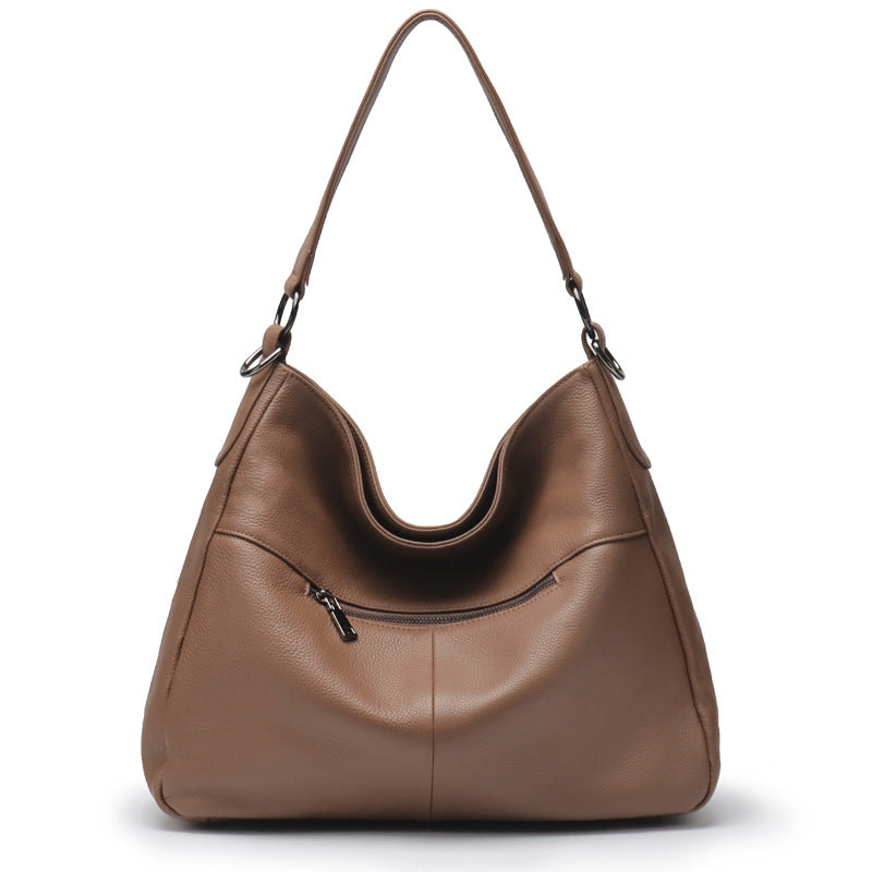 Women's High-Capacity Genuine Leather Crossbody Shoulder Bag | Retro Style