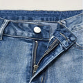 Elegant Stretch Slim Embroidered Mi length Jeans