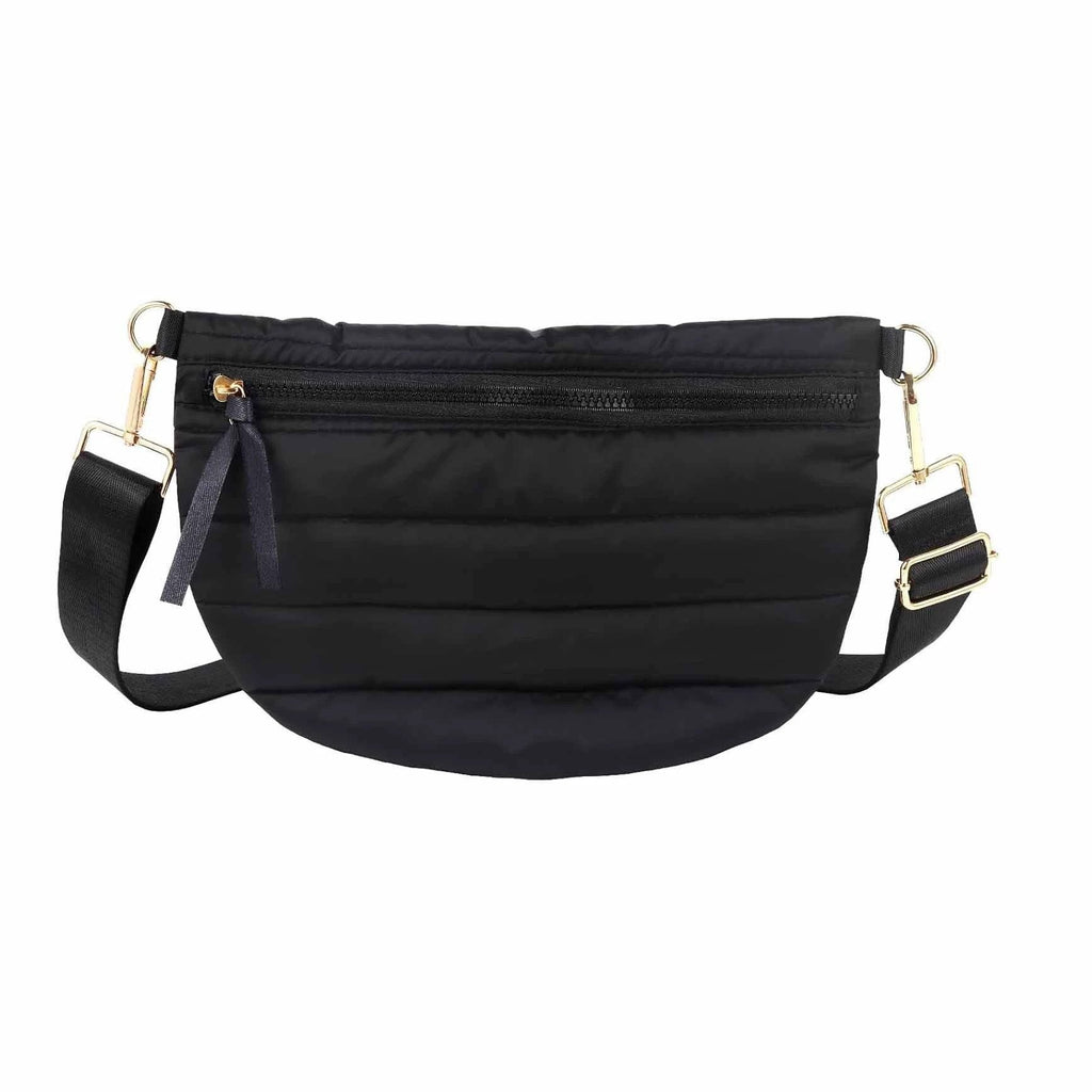 Women's Quilted Crossbody Bag - Casual Dumpling Shoulder Bag with Adjustable Strap