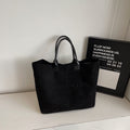 Retro Lettered Casual Tote Bag for Women - Horizontal Rectangle Handbag