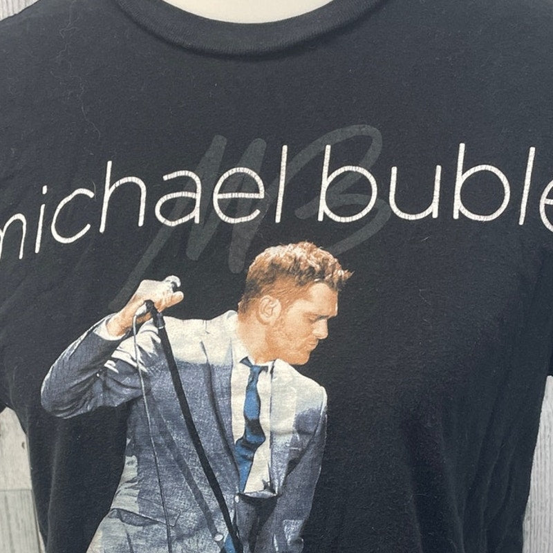 Michael Buble Womens Medium Short Sleeve Crew Neck Concert Tee Shirt