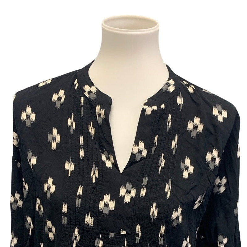 Old Navy Womens Small Long Sleeve Polka Dot Lightweight 100% Rayon Blouse Shirt