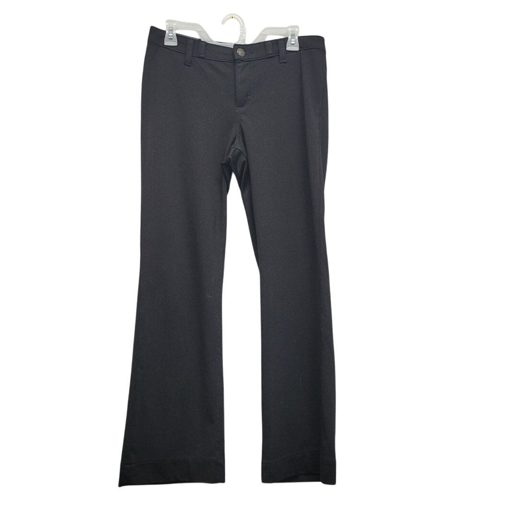 Rock 47 Womens 28X34 Black PolyRayon Spandex Wide Leg Flat Front Hemmed Pants