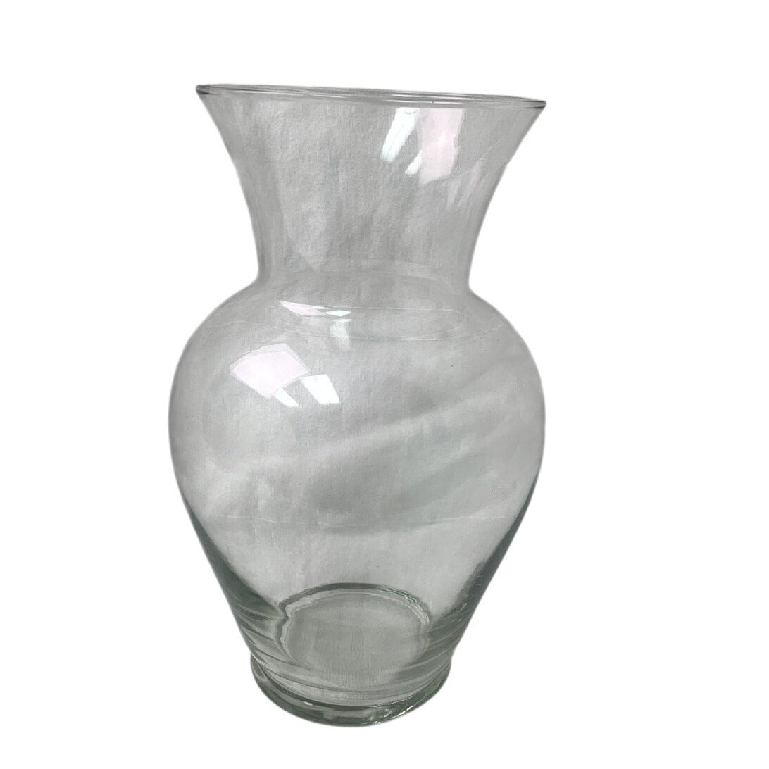 Tall Clear Glass Wide Mouth 10" Tall Thin Glass Flower Floral Arranging Vase