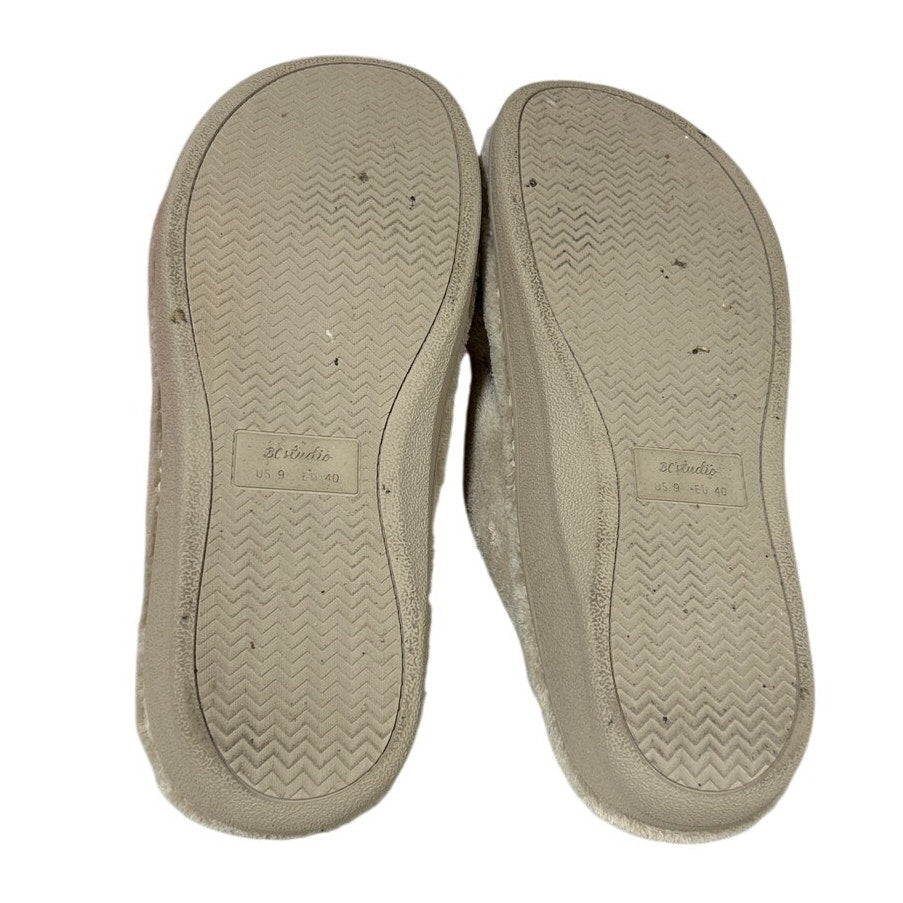 BCSTUDIO Womens Size 9 Tan Hook Loop Slide On Orthotic Arch Support Slippers