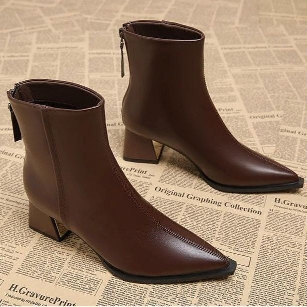 Chanel-Inspired Pointed-Toe Boots