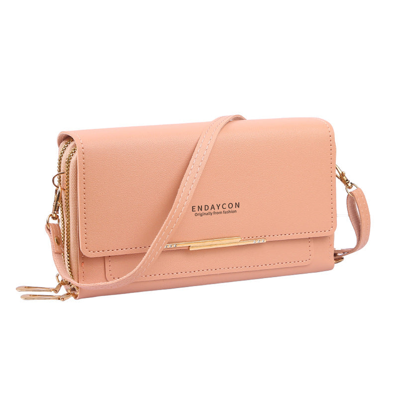 Diamond-Encrusted PU Leather Crossbody Bag