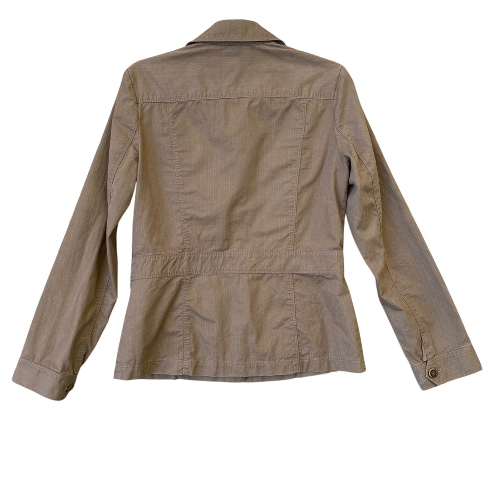 Eddie Bauer Womens Medium 100% Cotton Button Up Long Sleeve Jacket w Pockets