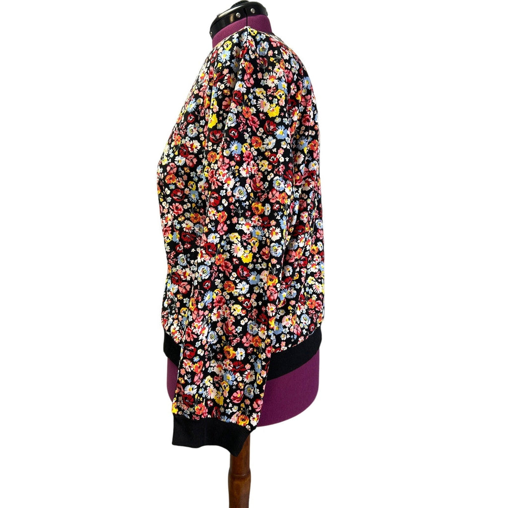 Shein Womens Plus Size 3X Long Sleeve Floral Full Zip Up Lightweight Jacket