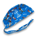 The Cat Skull tie-back style surgical scrub cap by Paradise Caps.