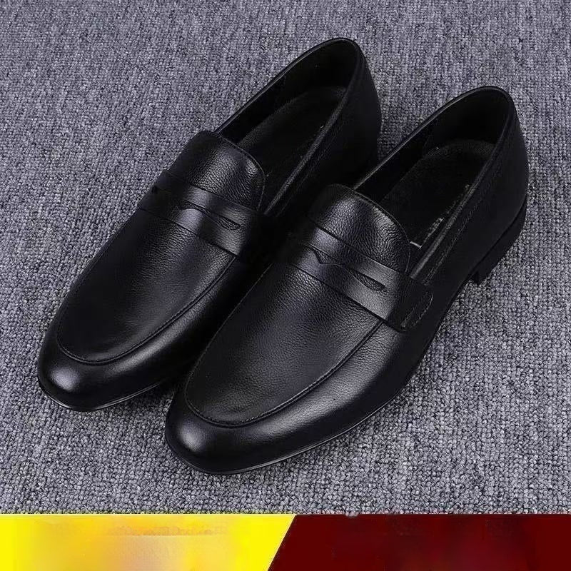 Men's Casual Breathable PU Leather Loafers | Soft Sole Round Toe Slip-On Shoes