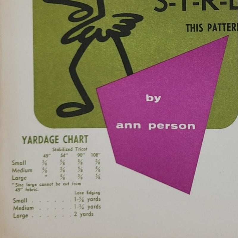 Vintage 1967 Stretch & Sew 2060 Taffetized Tricot Half Slip Uncut Sewing Pattern