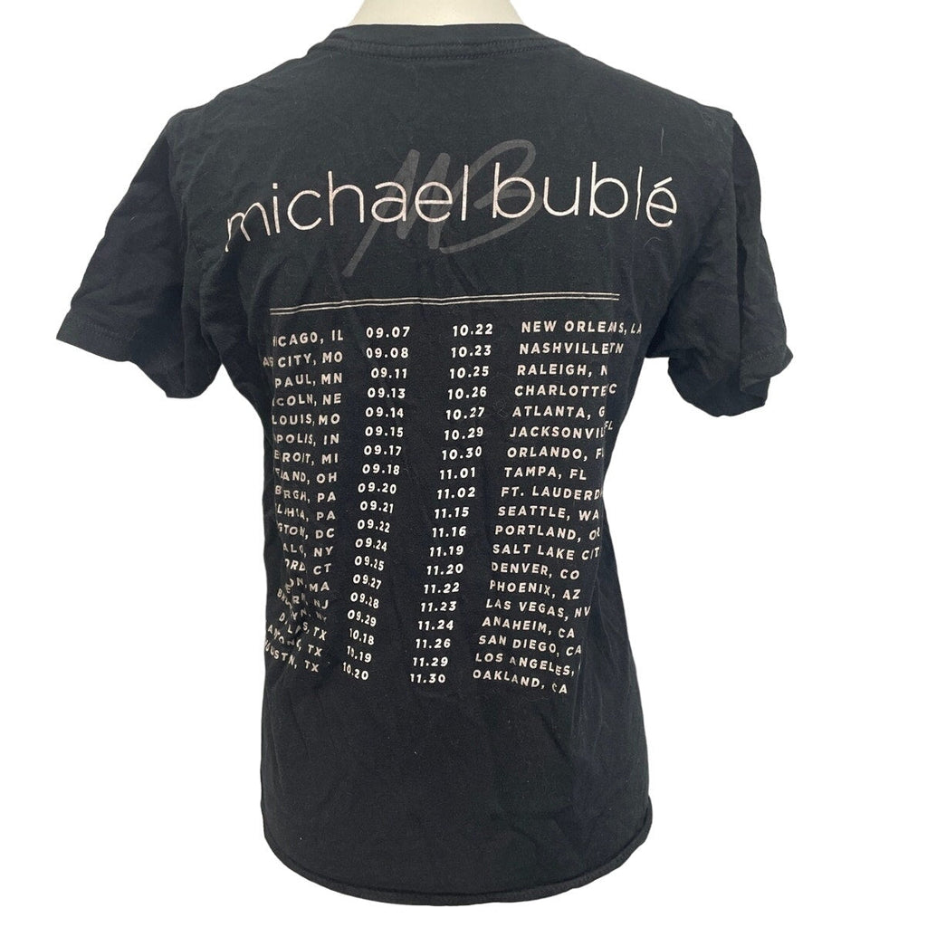 Michael Buble Womens Medium Short Sleeve Crew Neck Concert Tee Shirt