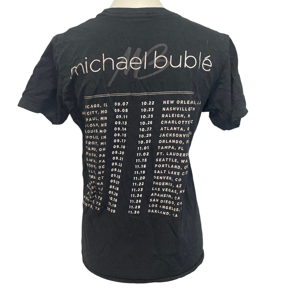 Michael Buble Womens Medium Short Sleeve Crew Neck Concert Tee Shirt