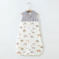 Baby Sleeping Bag Double Layer Patchwork Stand-up Collar Gauze Waistcoat Sleeping Bag