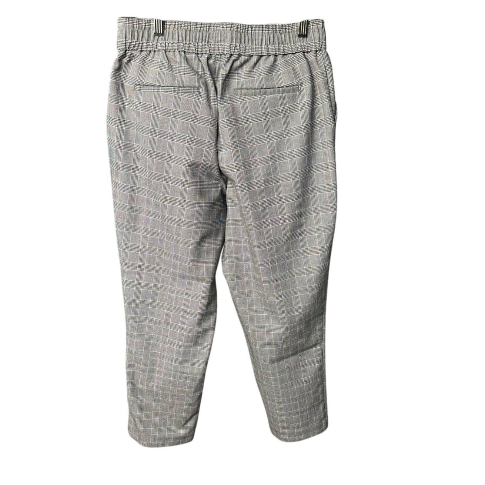 Nicole Miller New York Womens Size 10 Elastic Waist Flat Front Plaid Pants