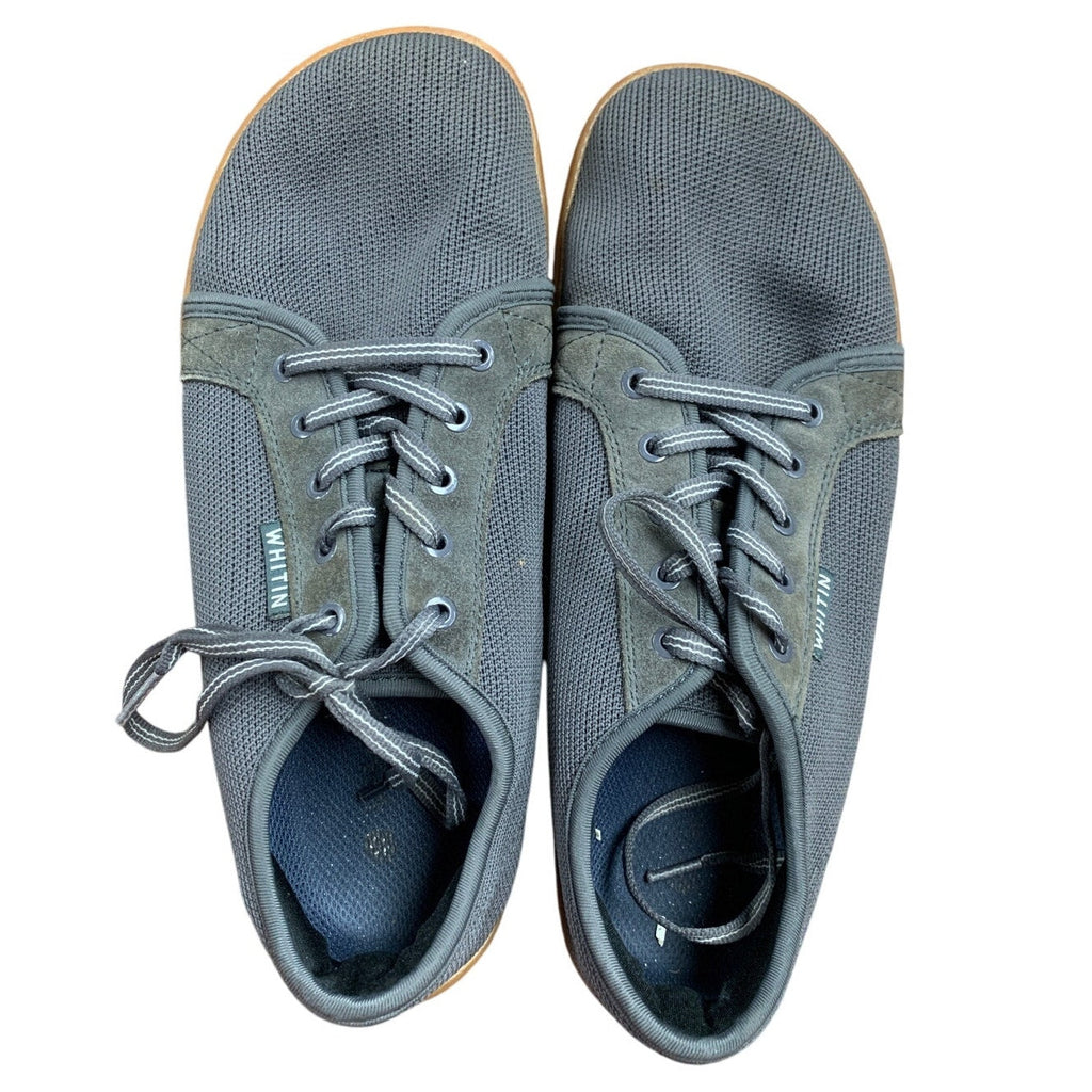 Whitin Mens Size 10W Tan Mesh Lace Up Wide Toe Box Zero Drop Athletic Shoes