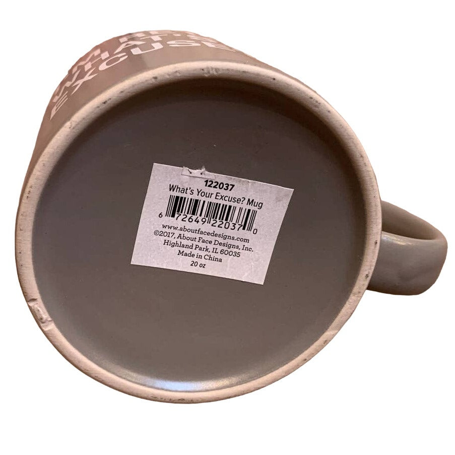 I'm Retired What's Your Excuse Large Steel Gray 20oz Ceramic Coffee Mug