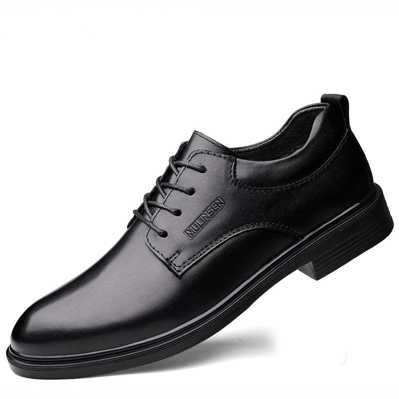 Premium Leather Formal Shoes Men's British Style Extended Sizes 35-53