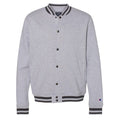New Champion Mens 3XL Gray Snap Up PolyCotton Athletic Wear Bomber Jacket