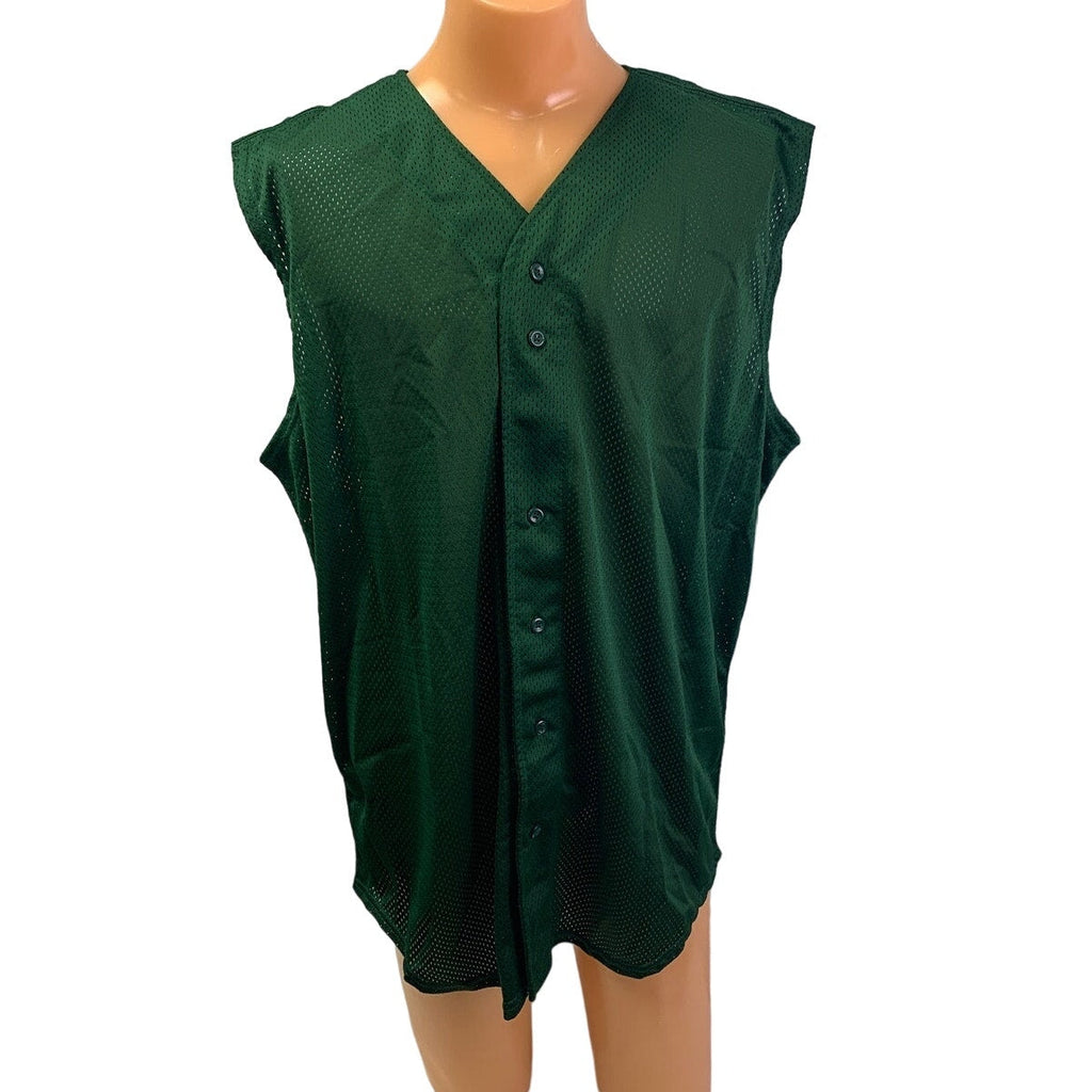 New Hand Printed #1 Dad 2XL Father's Day Sleeveless Button Baseball Jersey Shirt