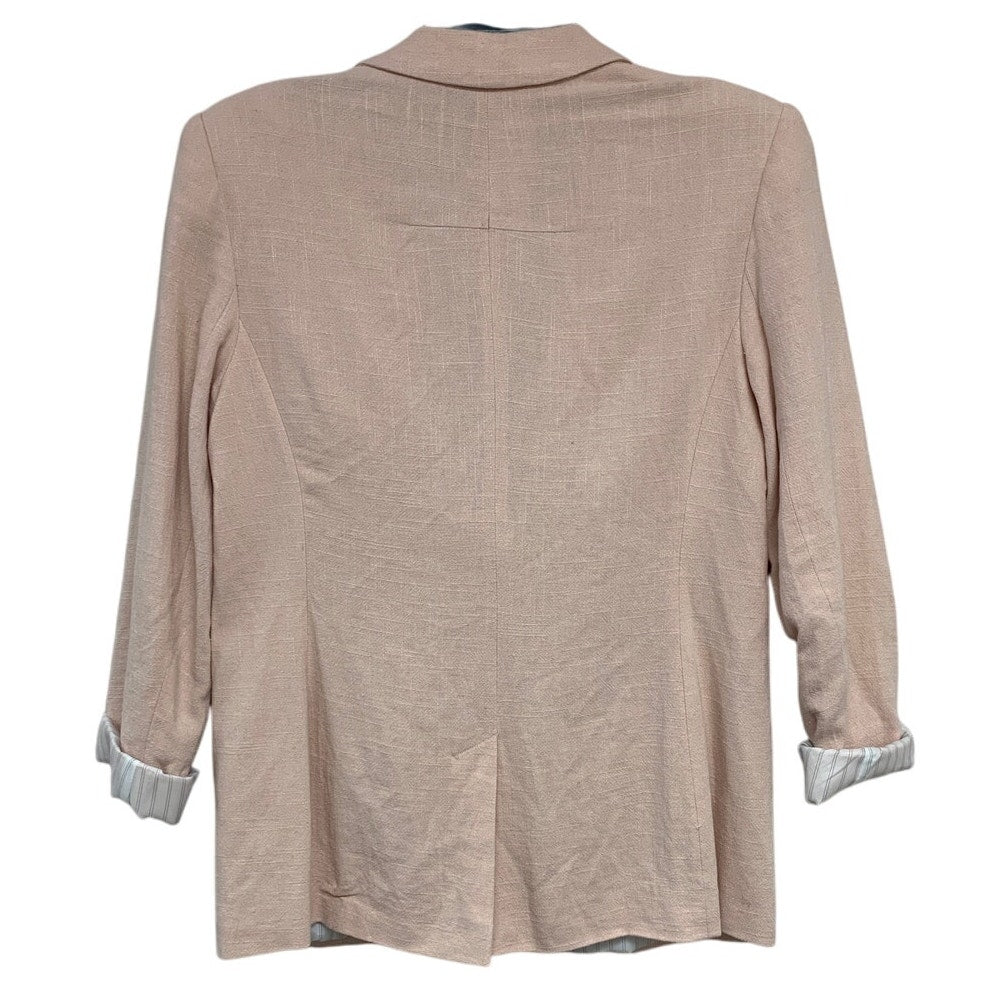 TopShop Womens Size 8 Long Sleeve Button Up Padded Shoulder Blazer w Pockets