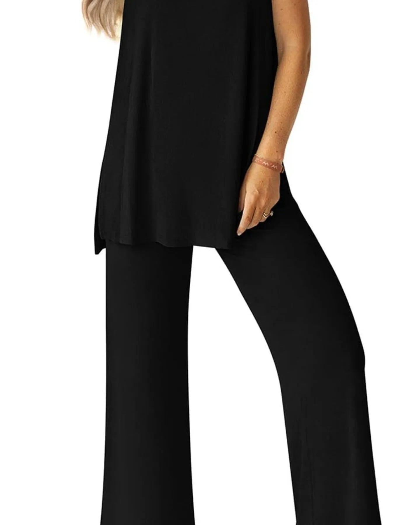 Round Neck Tank and Pants Set