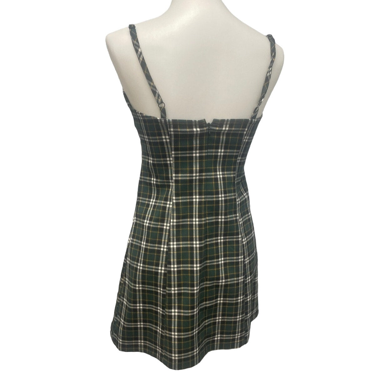 Empyre Womens Small Spaghetti Strap Plaid Fit & Flare Knee Length Dress