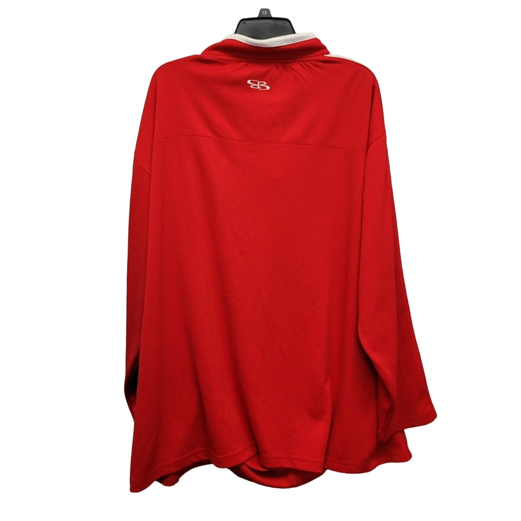 Boombah Mens 3XL 100% Polyester Long Sleeve Quarter Zip Pullover Sweatshirt