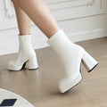 Retro Chunky Heel Platform Ankle Boots