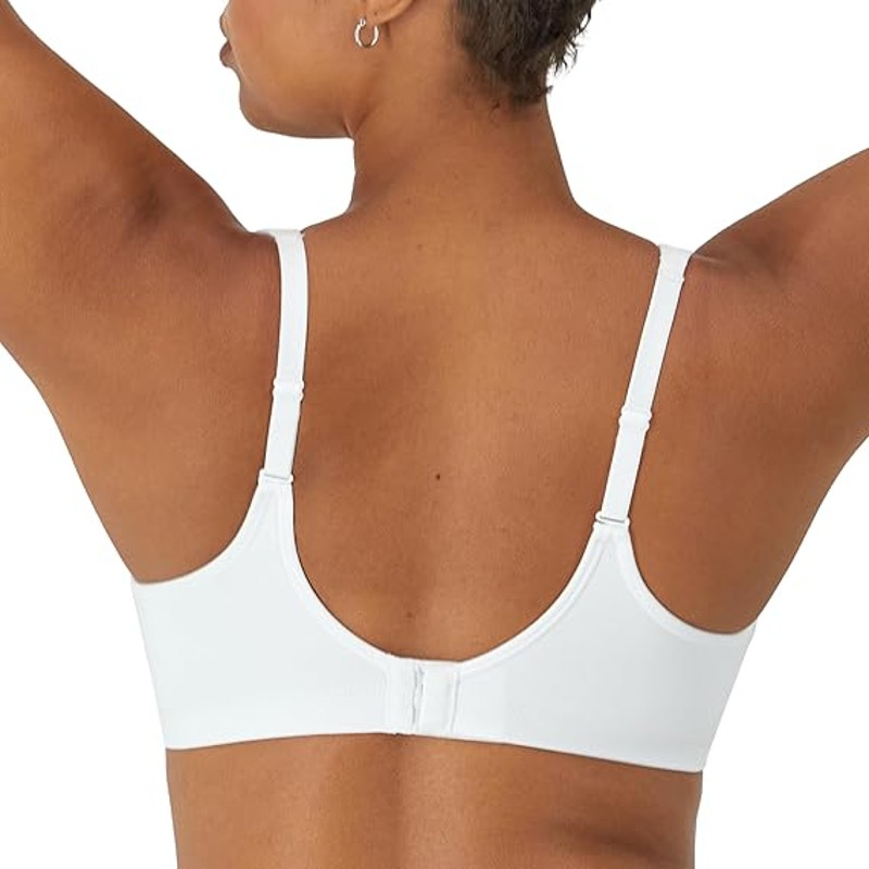 New Bali Womens 34B White Wireless Comfort Revolution Full-Coverage Wirefree Bra