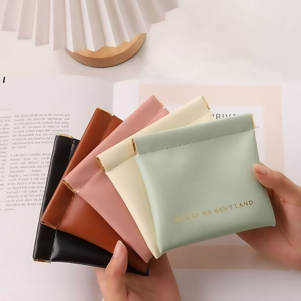 Portable Mini Cosmetic & Lipstick Bag Set – PU Clutch Organizer for Travel & Everyday Use