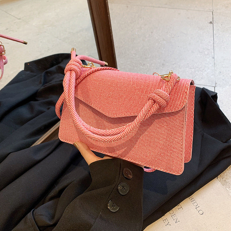 Korean-Style Crossbody Shoulder Bag - Premium PU Leather Square Flap Bag for Women