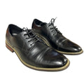 Bruno Marc Mens Size 10.5 Black Faux Leather Lace Up Prince Classic Oxford Shoes