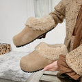 Retro Thick-Soled Fleece-Lined Slippers