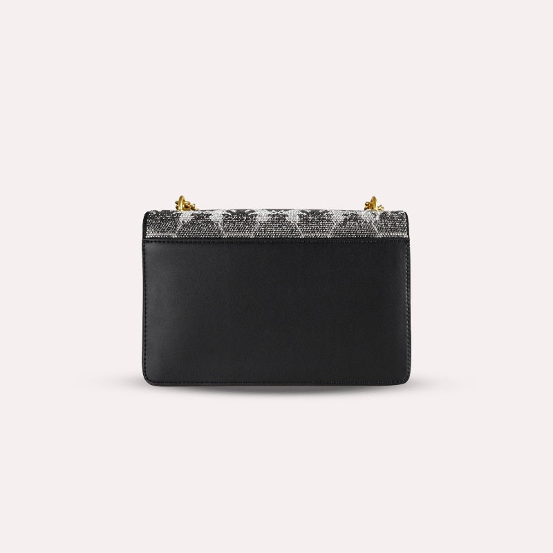 Rhinestone Crossbody Chain Bag - Women's PU Leather Shoulder Bag with Adjustable Chain Strap | Sarah Express