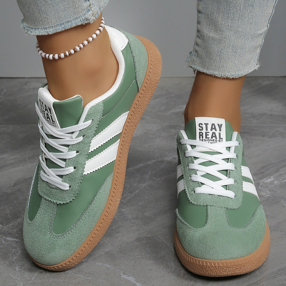 Women's Casual White Sneakers - Breathable Lightweight Athletic Shoes