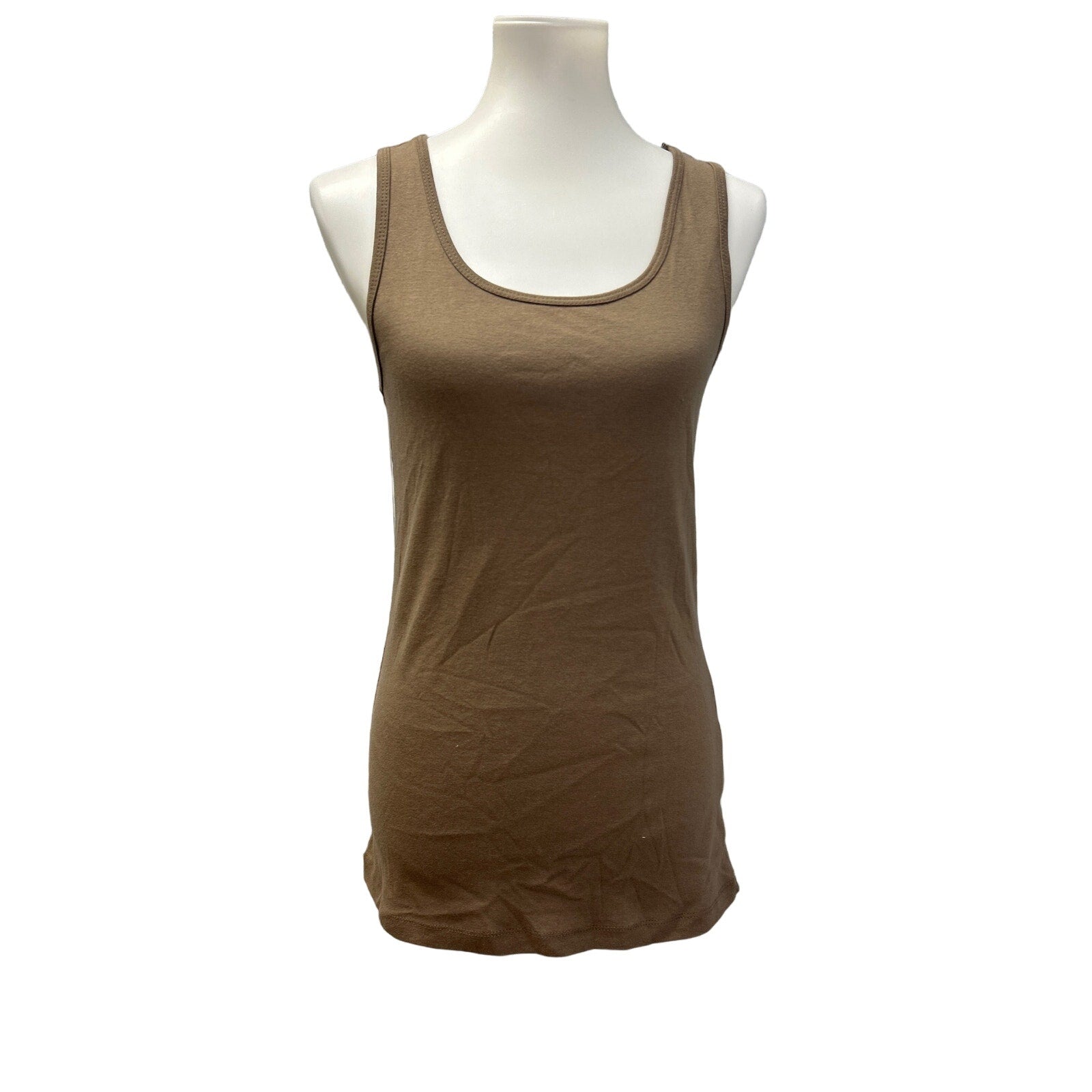 Attention Time & Tru Womens Medium Large Sleeveless Brown Floral Tank Tops