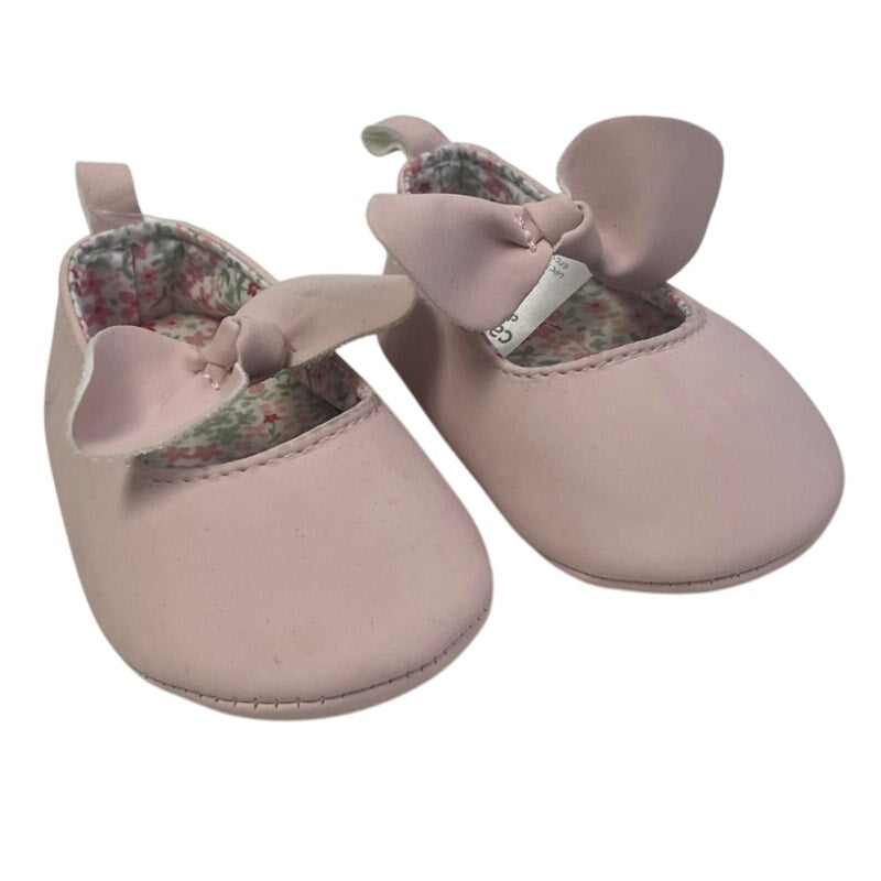 New Carter's 3-6 Months Baby Girl Pink Faux Leather Slip On Shoes