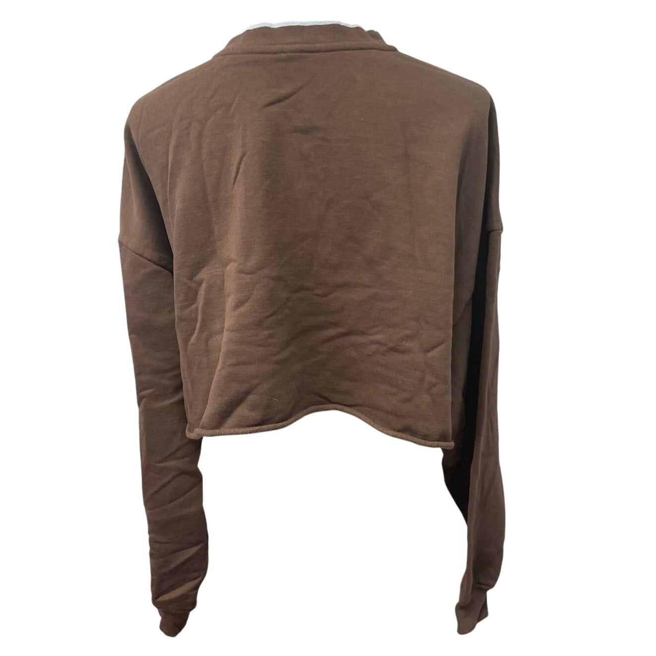 Divided by H&M XXL Long Sleeve V-Neck Cropped Cotton Polyester Blend Sweatshirt