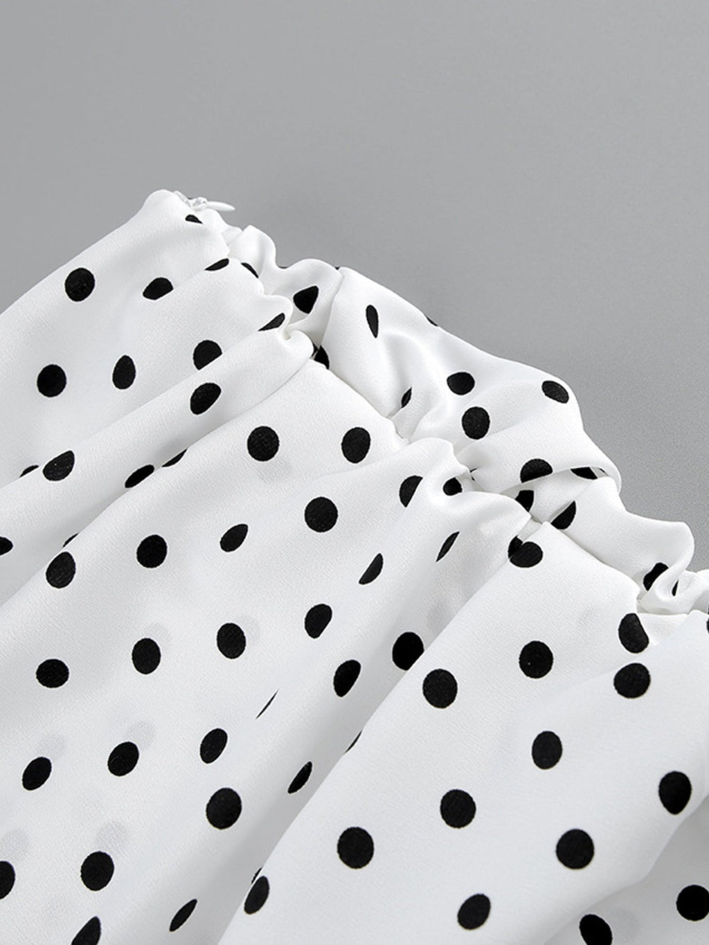 Polka Dot Ruffle Hem Maxi Skirt