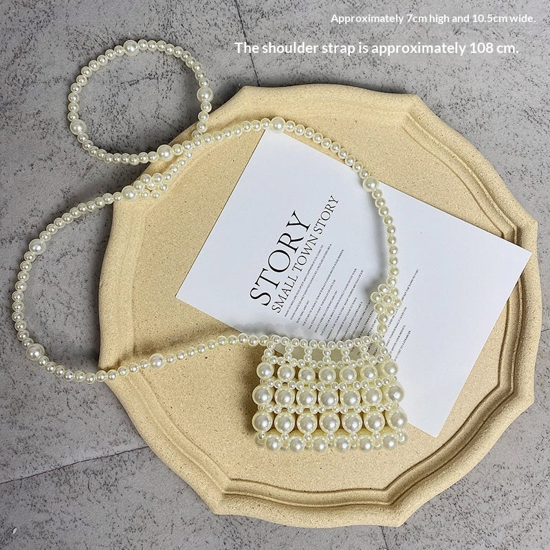 Handwoven Pearl Crossbody Bag