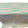 Handmade Green Pink Yellow Acrylic Yarn Crocheted Baby Blanket Afghan Throw